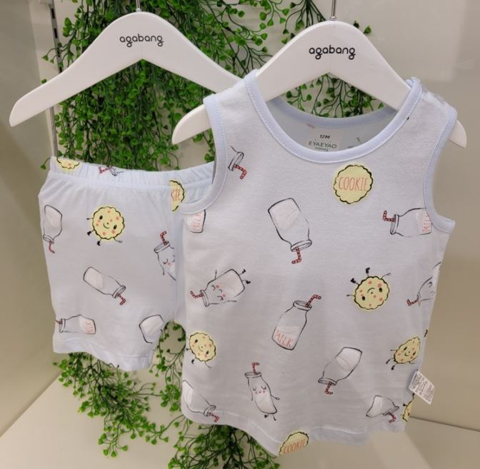 Cookie and Mild Sleeveless Top and Bottom Size:12m