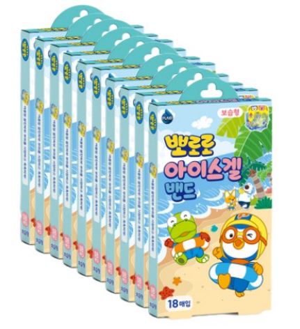 Pororo Icy Bandage 18 Small Round Pads Set of 10