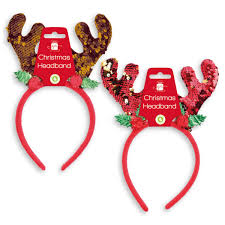 [695026] 81512X-HEADBAND,9"XMAS REINDEER DSGN