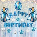 Disney Elsa Anna Frozen HAPPY BIRTHDAY Birthday Party Silver Foil Balloon Set