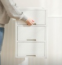 3-Tier Rattan Chest Drawers