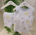 Cookie and Mild Sleeveless Top and Bottom Size:12m